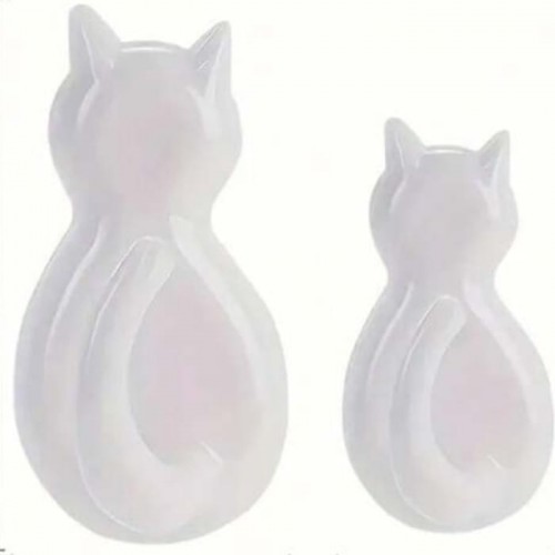 Gancho adesivo 2 peças   gatos brancos
